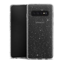 Silikon Glitter Case transparent-silber