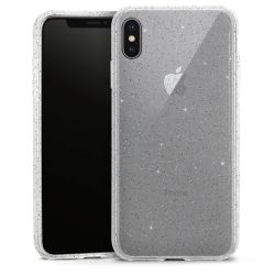 Silikon Glitter Case transparent-silber