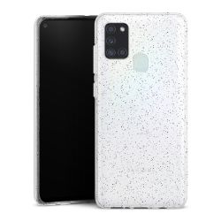 Silikon Glitter Case transparent-silber